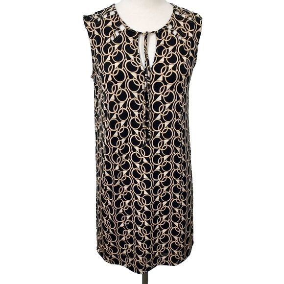 Banana Republic Factory Dress Medium Cut Out Sleeveless Stretch Tie Front Short - Picture 1 of 12